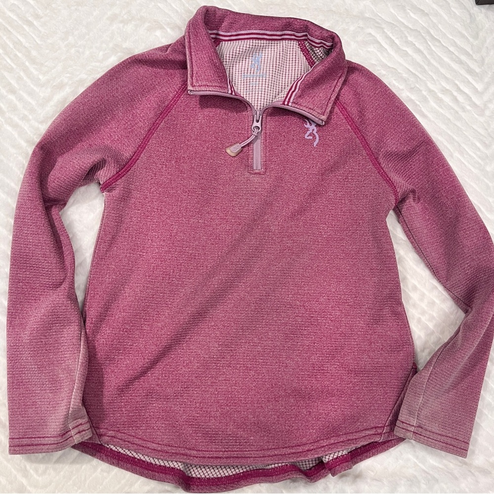 Browning Kids Berry Quarter-Zip Sweatshirt Pullover Jacket size‎ medium